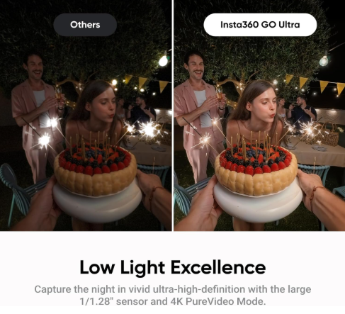 Insta360 GO Ultra - Cámara de vlogging 4K pequeña