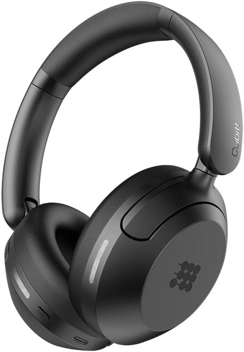 Power Headphones with Hybrid ANC | Bluetooth 5.4 Over-Ear Headphones with 60H Playtime, 4 Mics, Auto-Pause, Transparency Mode, Low Latency, Foldable Design, USB-C Fast Charging - Obsidian Black