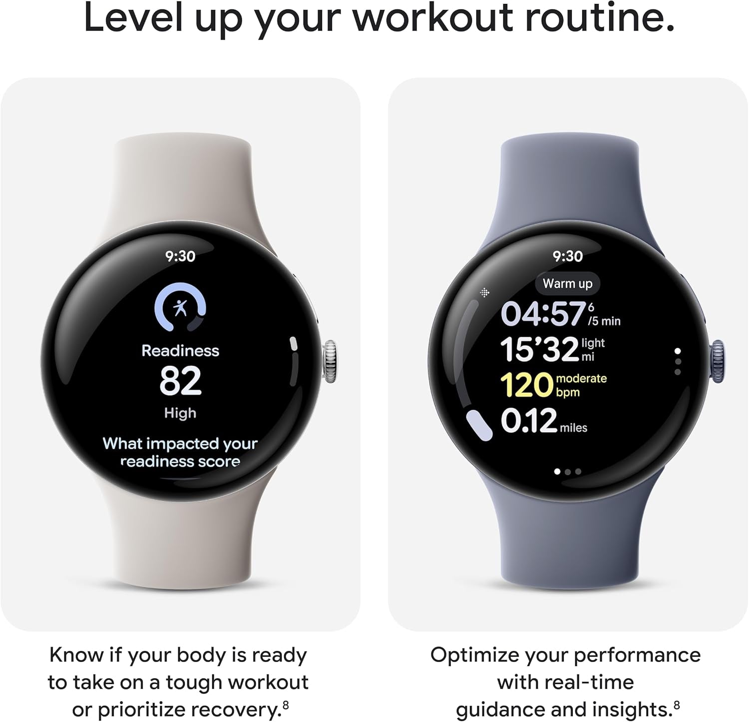 Pixel Watch 4 (45Mm) - Android Smartwatch with Heart Rate and Sleep Tracking - 40-Hour Battery - Fitness Tracking -  AI - Satin Moonstone Aluminum Case - Moonstone Active Band - Wi-Fi