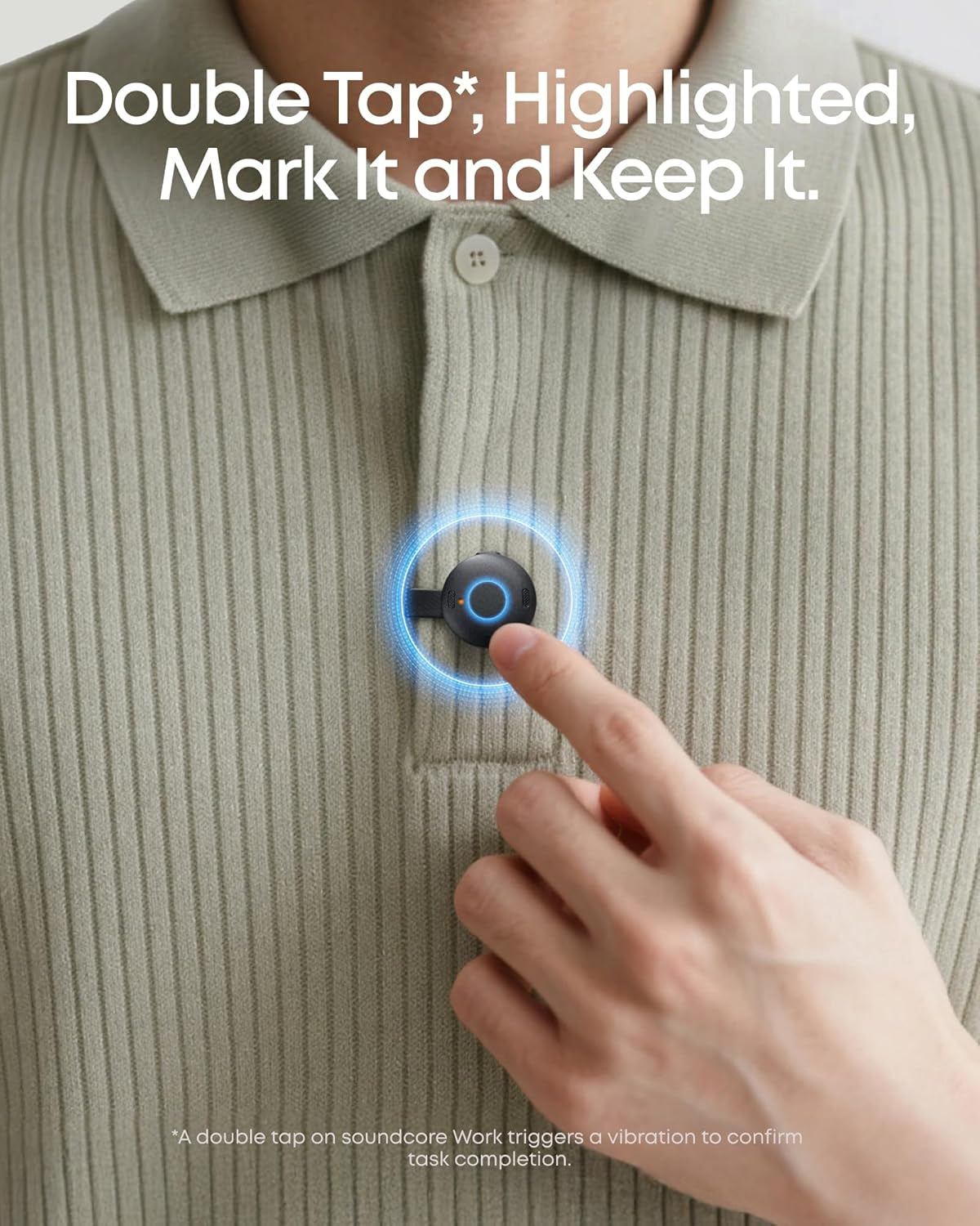 Work by , Portable AI Voice Recorder, AI Note Taker, AI Transcription & Summarization, 6-Month Pro at No Charge, Cross-Meeting Summary, Mfi Certified, Privacy Protection