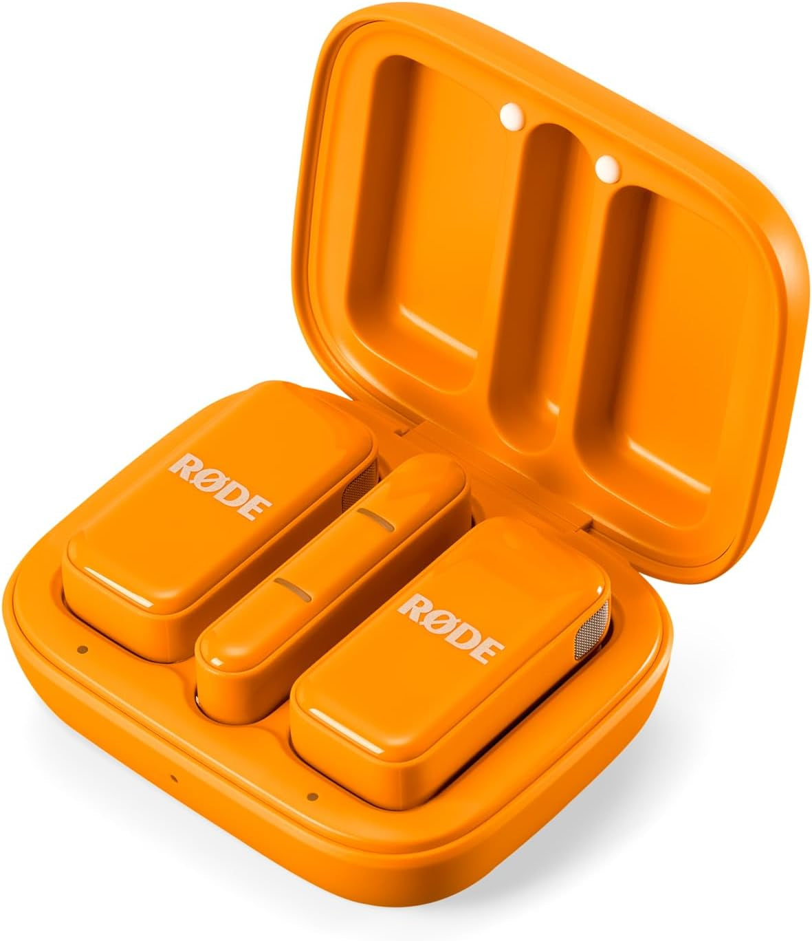 Wireless Micro - Compact Wireless Microphone, Two Mics with Charge Case for Smartphone Content Creation - USB-C, White