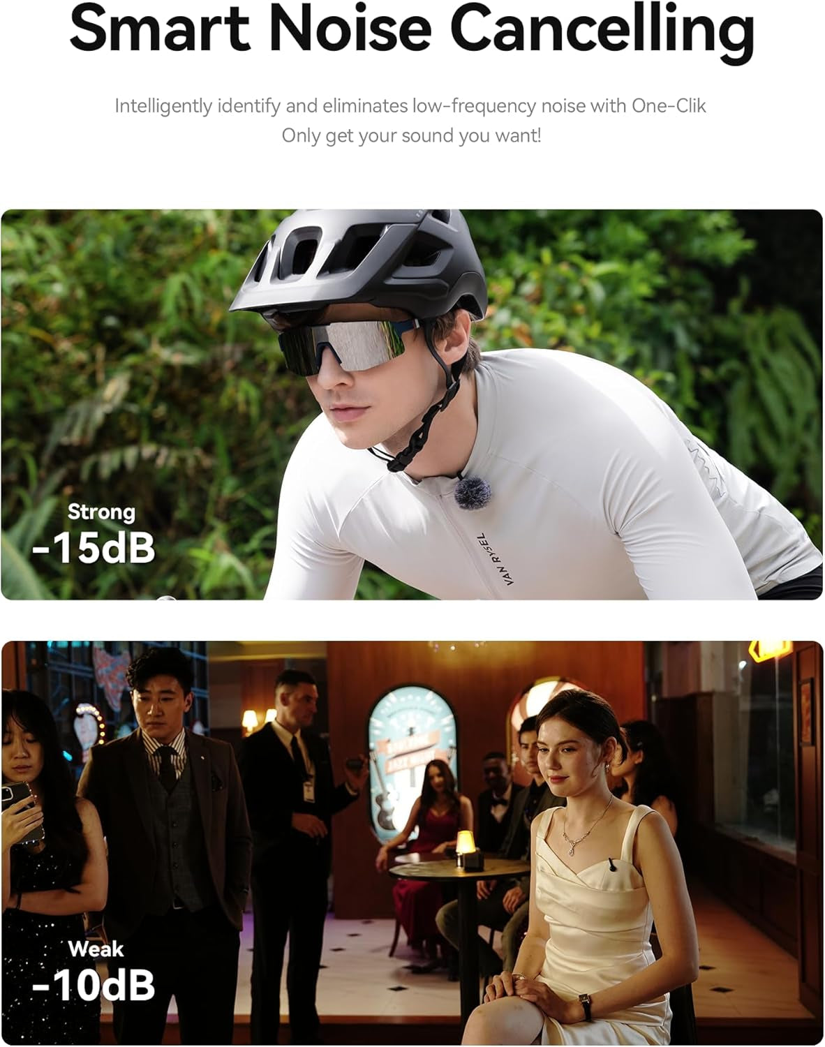 Lark M2S Ultimate Combo (Camera RX+USB-C Rx+Lightning RX) Wireless Lavalier Microphone for Iphone/Camera/Android/Pc, Compact Mic, Titanium Clip, Noise Cancelling, Content Creation