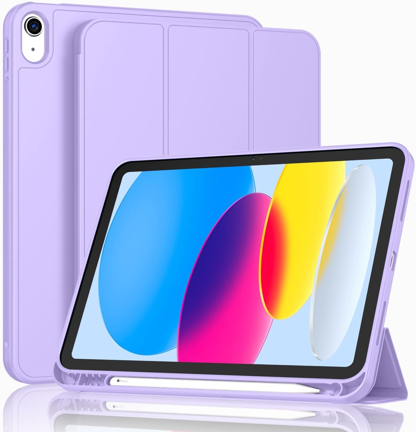 Case for Ipad (A16) 11 Inch 2025/Ipad 10Th Generation 10.9 Inch 2022, Slim Trifold Stand Protective Cover with Pencil Holder and Soft TPU Back,Support Auto Sleep/Wake (Black)