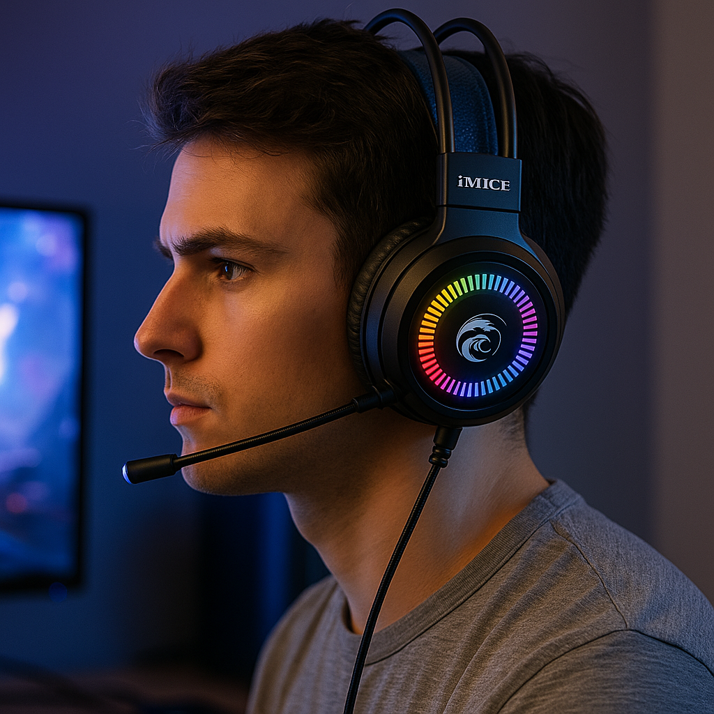 Audífonos Gamer iMICE con Micrófono y Luz Led RGB (DRP)