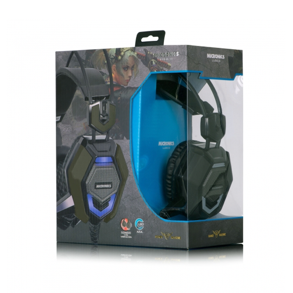 Auriculares Gamer con Micrófono - Lúdico HG801R - MICRONICS-GSMPRO.CL