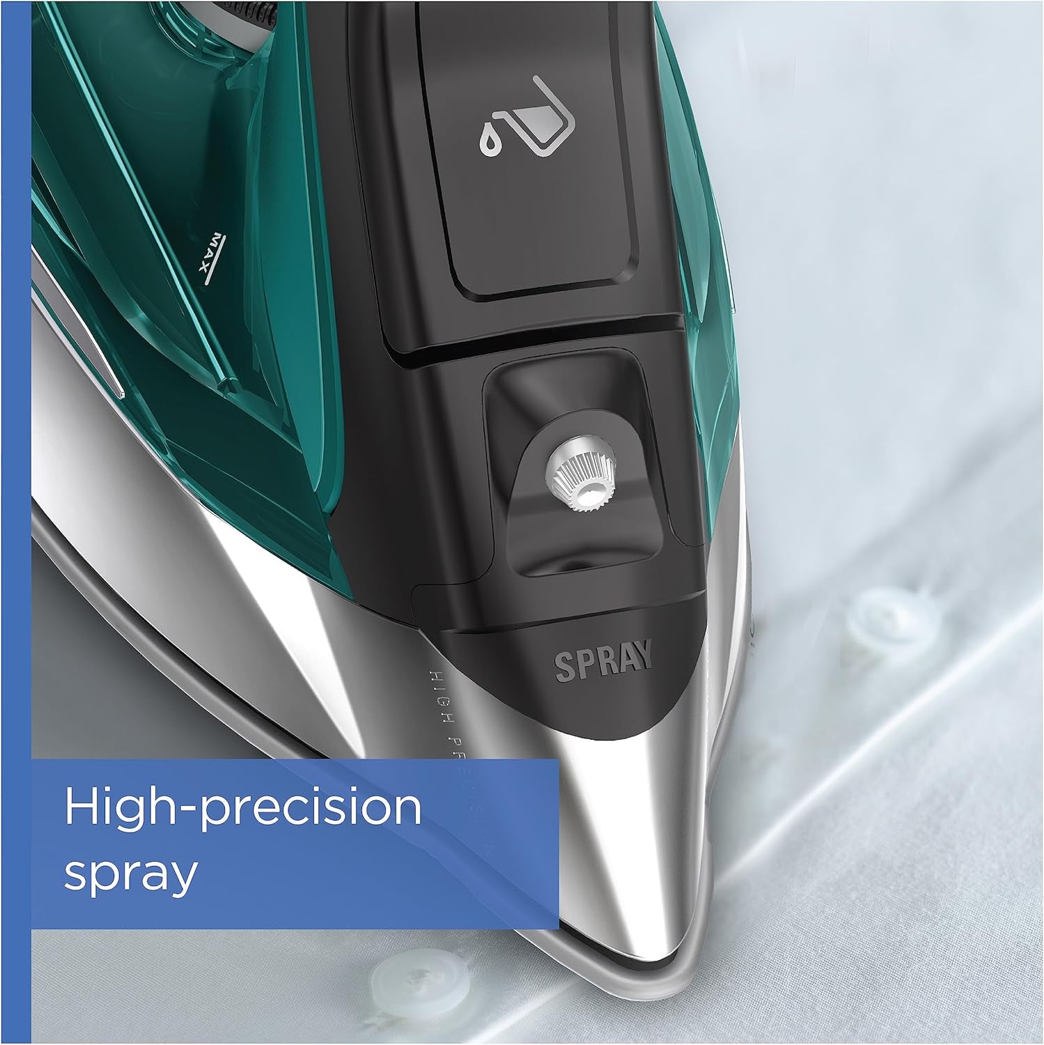 Pro Master Stainless Steel Soleplate Steam Iron for Clothes, 210 G/Min, 400 Microsteam Holes, Cotton, Wool, Poly, Silk, Linen, Nylon, 1775 Watts Iron Steamer for Clothes, Powerful Steam DW8360