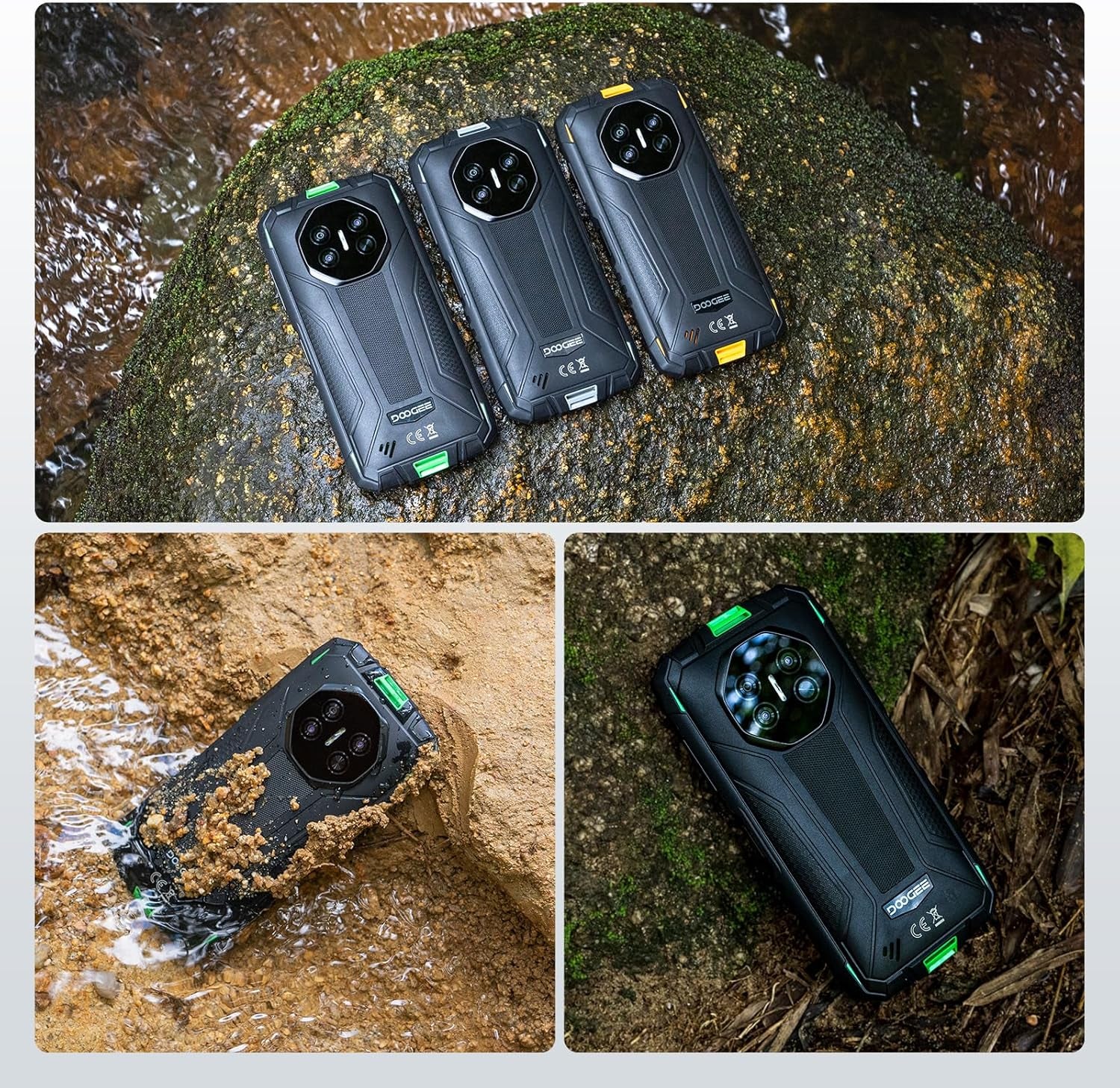 Fire 3 Pro Android 15 Rugged Phone,16Gb+128Gb/2Tb Octa-Core Rugged Smartphone,8350Mah/18W,5.5" HD+ IPS Gaming Phones,16Mp Camera,Ip68/Ip69K Waterproof Phone,Widevine L1/Nfc/Face ID/GPS