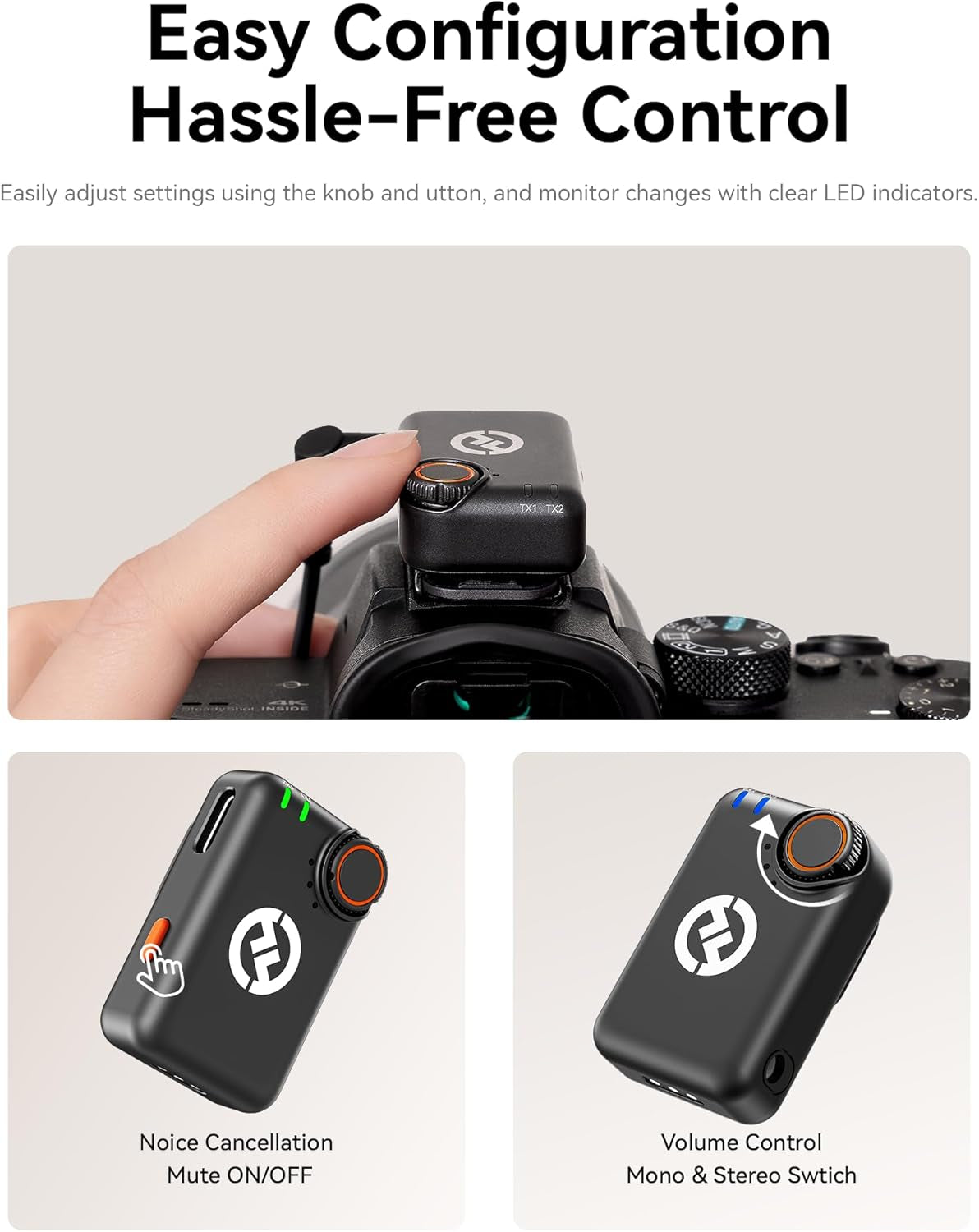 Lark M2S Ultimate Combo (Camera RX+USB-C Rx+Lightning RX) Wireless Lavalier Microphone for Iphone/Camera/Android/Pc, Compact Mic, Titanium Clip, Noise Cancelling, Content Creation