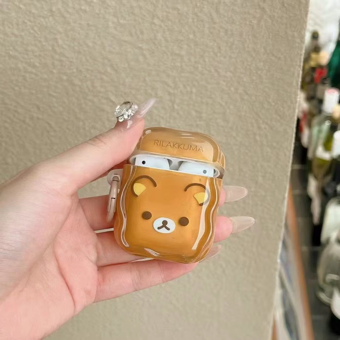 Carcasa Protectora para AirPods con Diseño Kawaii de Perrito y Osito Estilo Japonés | Compatible con AirPods 1, 2, 3, 4 y Pro 1, 2, 3