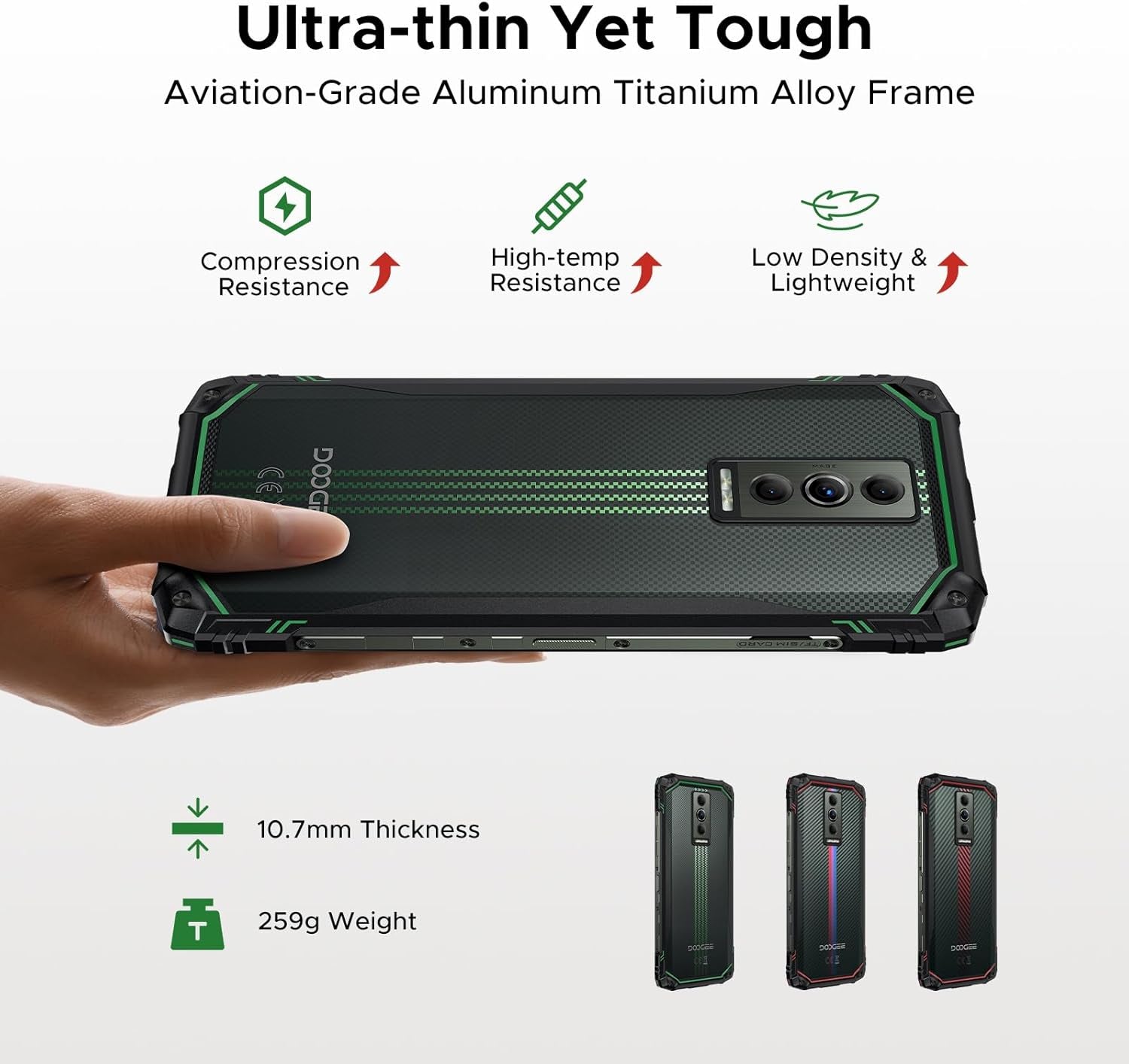 Blade10 Energy Android 15 Rugged Smartphone 4.5G,10.7Mm Ultra-Thin,24Gb+128Gb/Tf 2TB Octa Core Rugged Phone,6.56"Hd+ 90Hz,16Mp Camera,Ip68/Ip69K Waterproof Phone,6150Mah/Widevine L1/Nfc/Face ID