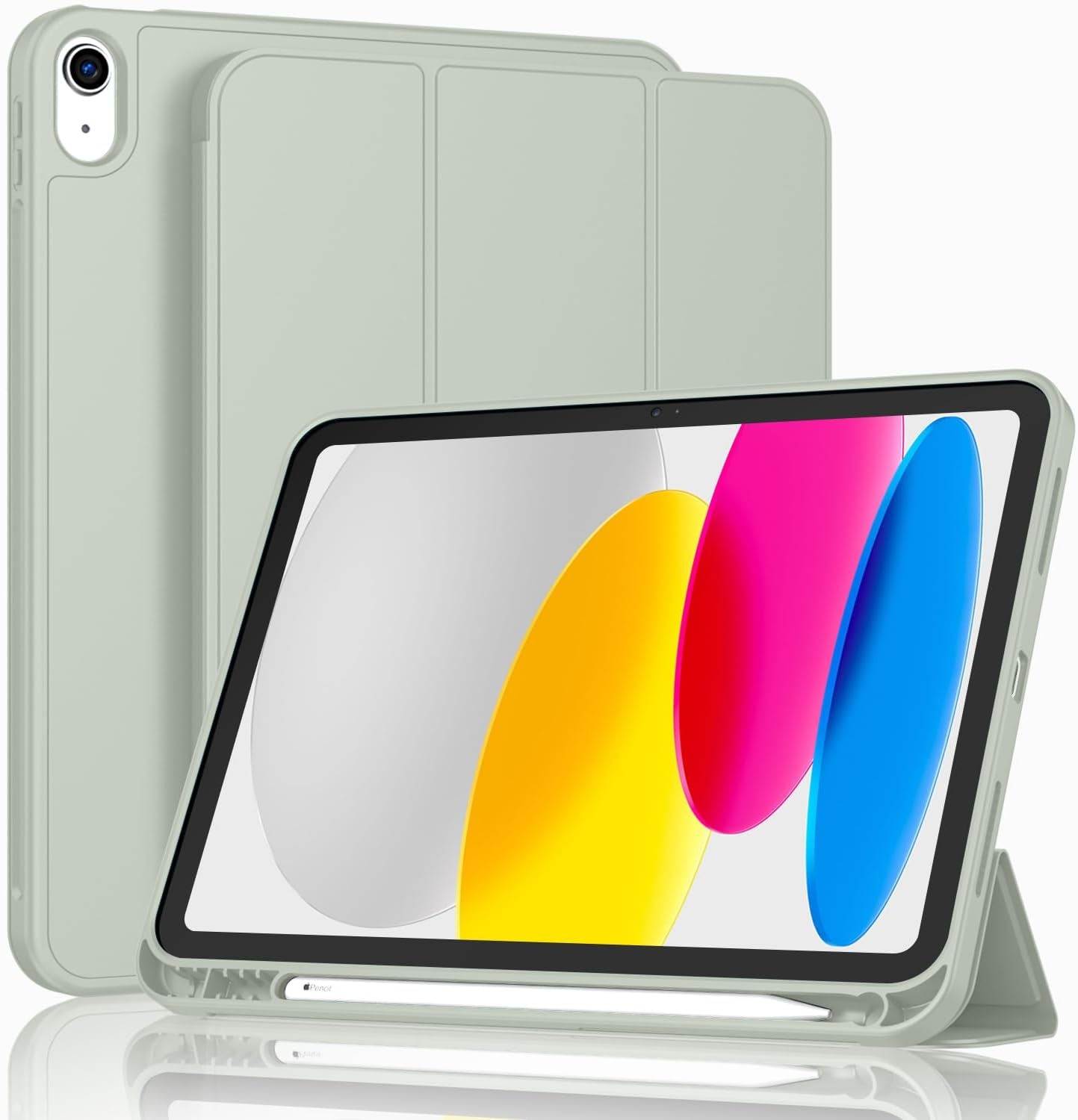 Case for Ipad (A16) 11 Inch 2025/Ipad 10Th Generation 10.9 Inch 2022, Slim Trifold Stand Protective Cover with Pencil Holder and Soft TPU Back,Support Auto Sleep/Wake (Black)