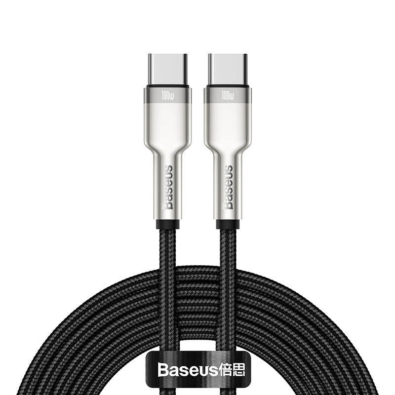 Cable carga rápida Tipo C a Tipo C 100w 2 mt. Negro - BASEUS-GSMPRO.CL