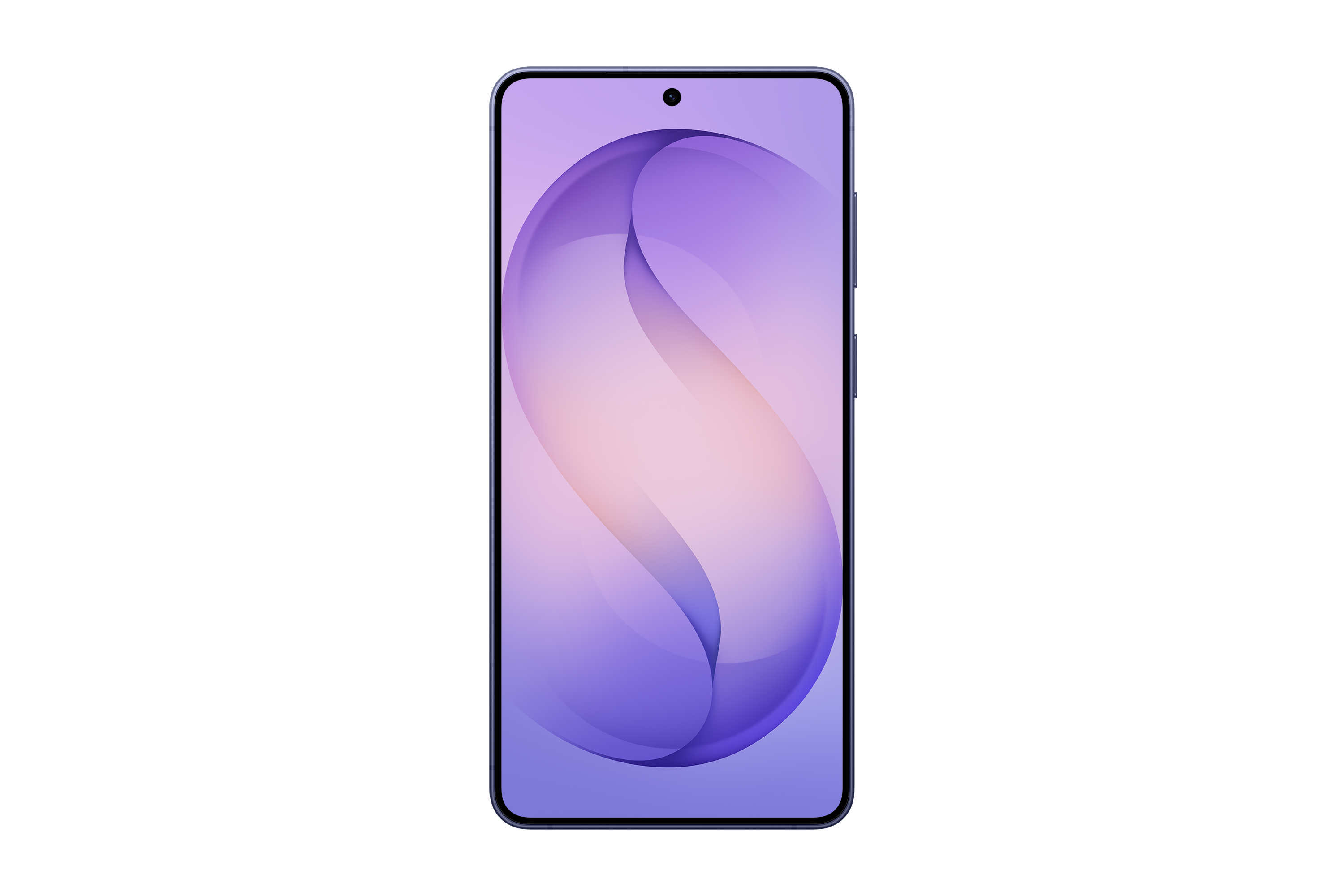 Samsung Galaxy S26 Plus violeta: vista frontal y pantalla.