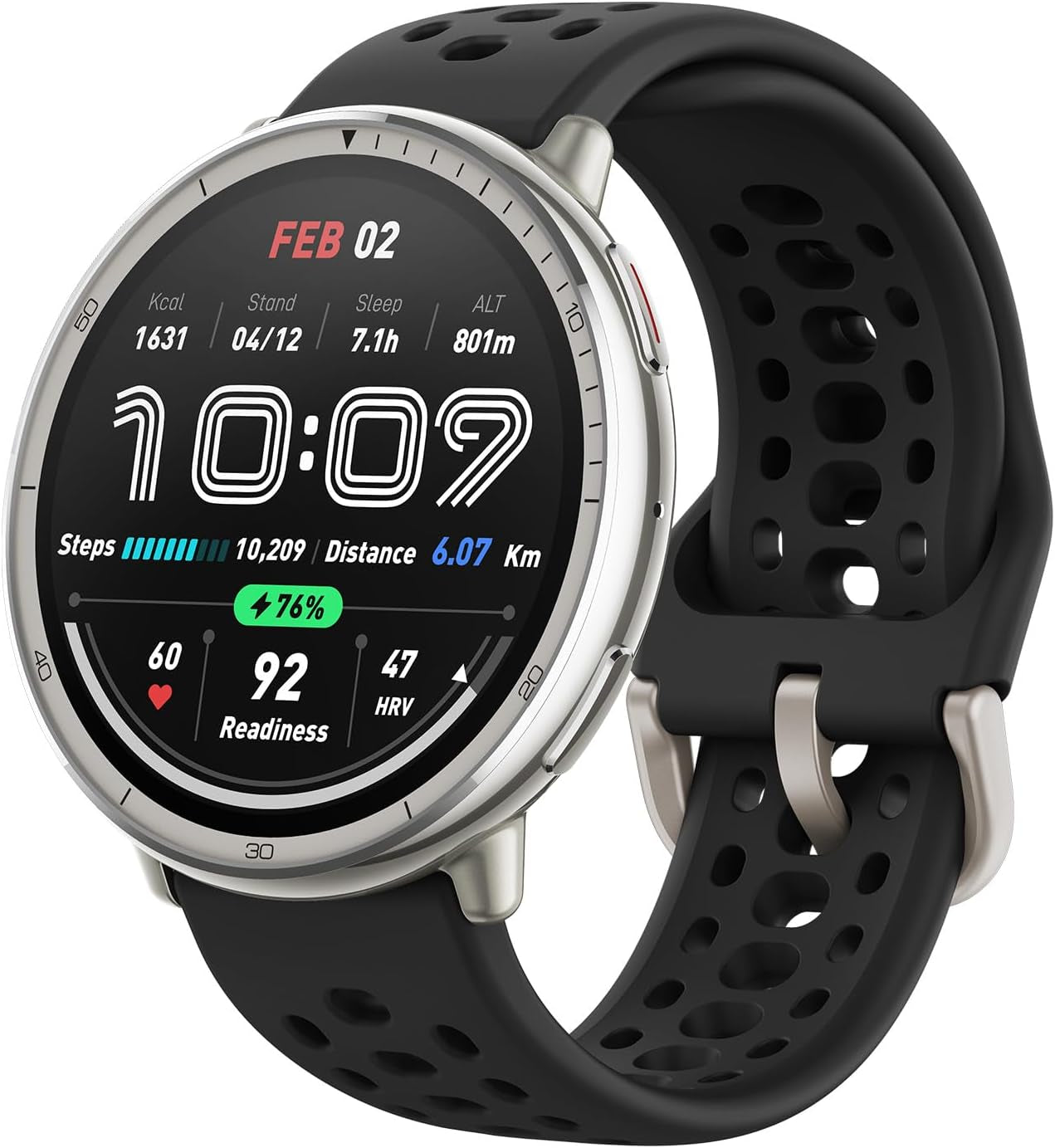 Active 2 Sport Smart Watch Fitness Tracker for Android and Iphone, 44Mm, 10 Day Battery, Water Resistant, GPS Maps, Sleep Monitor, 160+ Workout Modes, 400 Face Styles, Silicone Strap, Free App