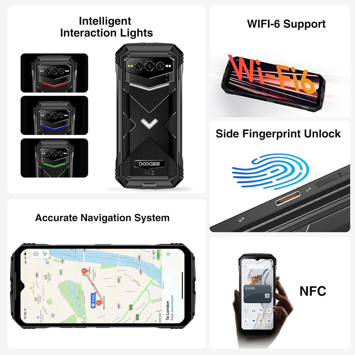 V MAX Plus(2024) 5G Rugged Smartphone,22000Mah 36GB+512GB,200MP+32MP+20MP Night Vision Rugged Cell Phone,Android 14 Rugged Phone,6.58" Fhd+120Hz IPS Screen,Ip68/Ip69K Waterproof Phone,Nfc/Otg