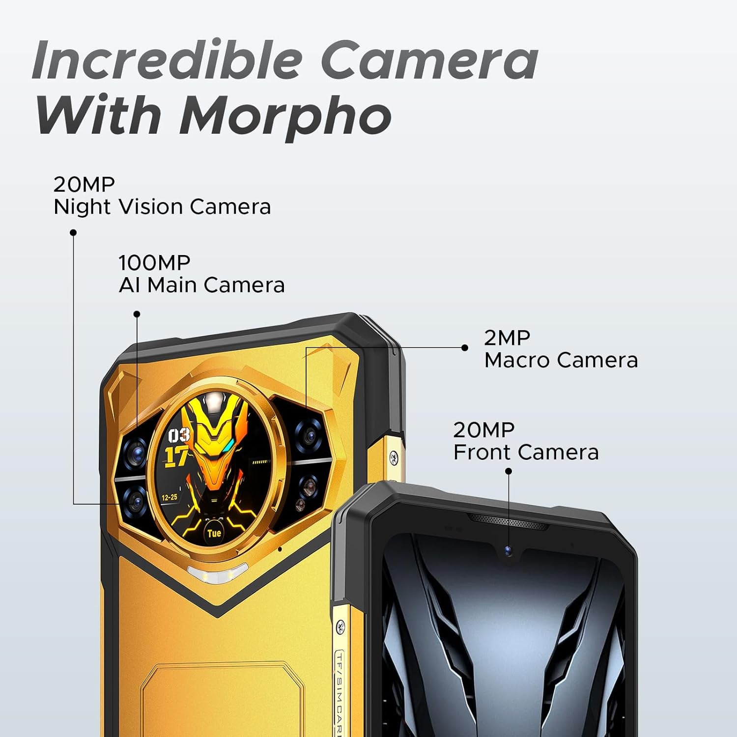 S200 X (2025) 5G Rugged Phone,32Gb+512Gb/Tf 2TB, Android 14 Rugged Cell Phone with 1.32" Amoled Screen,10100Mah/33W,100Mp+20Mp+20Mp Rugged Smartphone,6.72" Fhd/120Hz,Waterproof Phone,Nfc/Otg