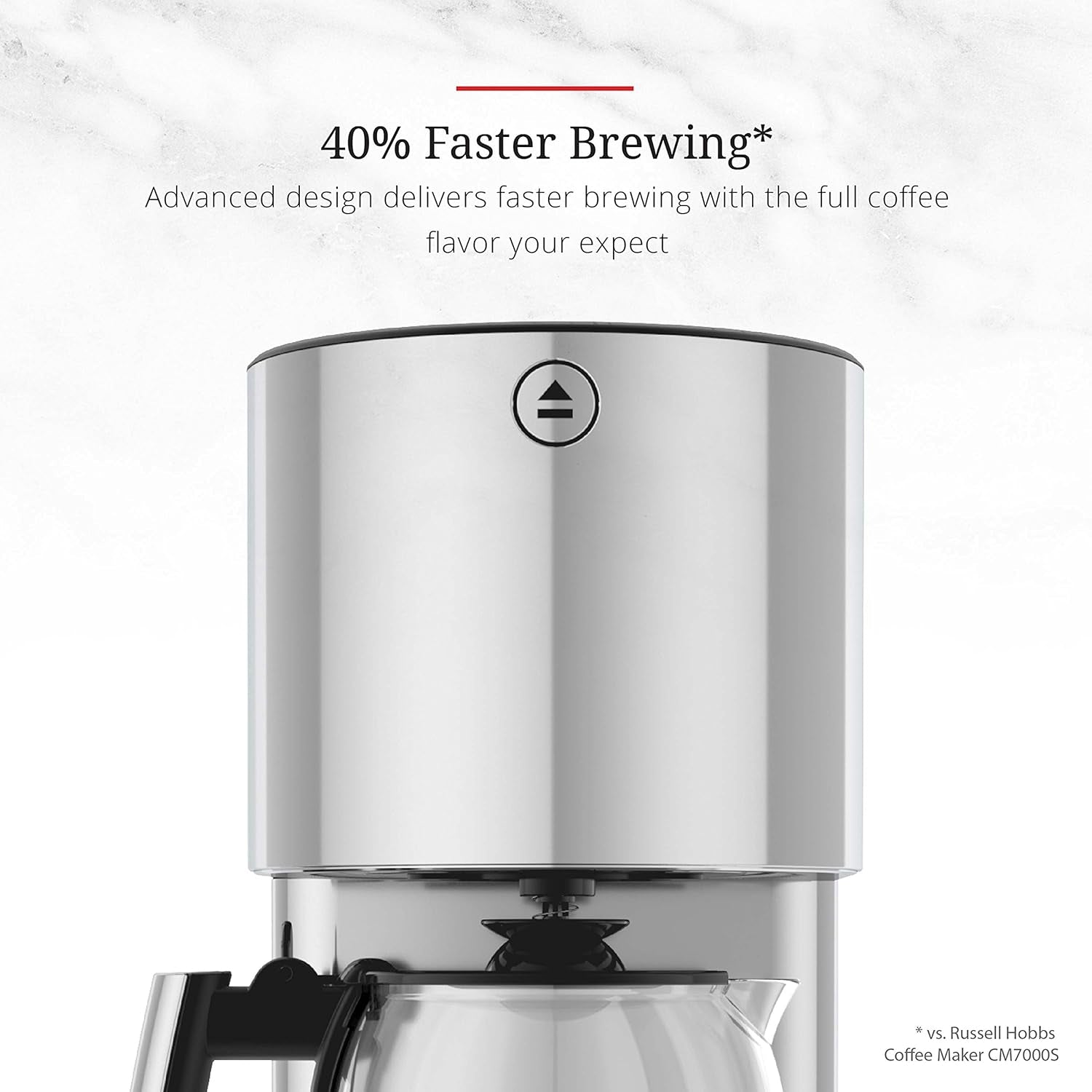 CM8100GYR Glass Series 8-Cup Coffeemaker, Silver