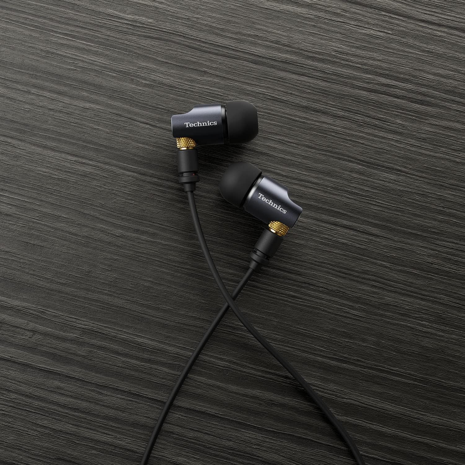 Premium In- Ear Monitors IEM, High-Fidelity Wired In-Ear Earbuds Earphones with Innovative 10Mm Driver for Ultra-Low Distortion - EAH-TZ700, Black/Gold