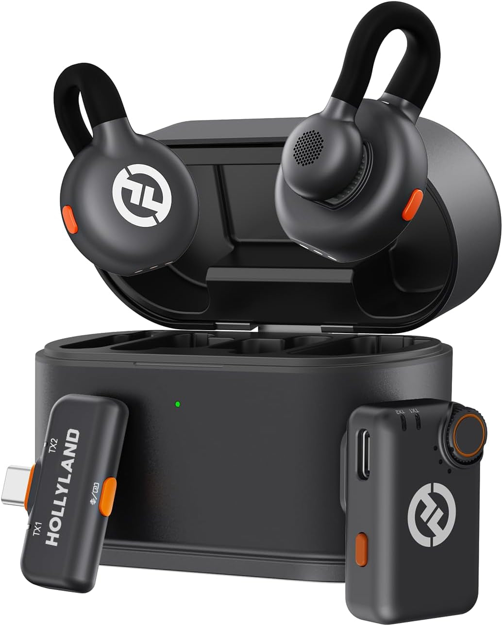 Lark M2S Ultimate Combo (Camera RX+USB-C Rx+Lightning RX) Wireless Lavalier Microphone for Iphone/Camera/Android/Pc, Compact Mic, Titanium Clip, Noise Cancelling, Content Creation