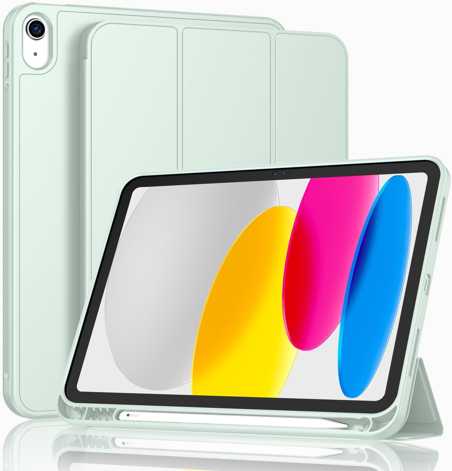 Case for Ipad (A16) 11 Inch 2025/Ipad 10Th Generation 10.9 Inch 2022, Slim Trifold Stand Protective Cover with Pencil Holder and Soft TPU Back,Support Auto Sleep/Wake (Black)