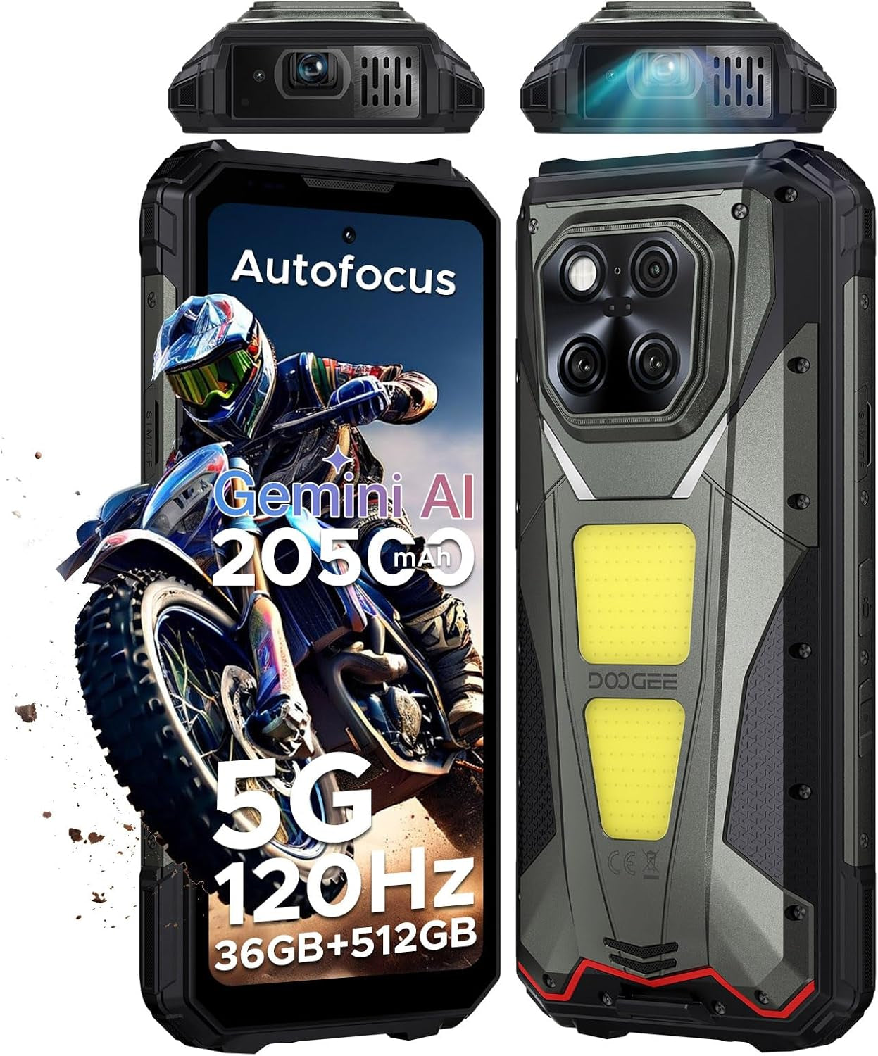 V MAX Play 5G Rugged Phone with 100 Lumens Projector,36Gb+512Gb/2Tb,200Mp+32Mp Camera,Dimensity 7300 Rugged Smartphone,20500Mah,6.78" Fhd+120Hz,1200Lm Dual Camping Lights,Waterproof/Nfc/Wifi6E