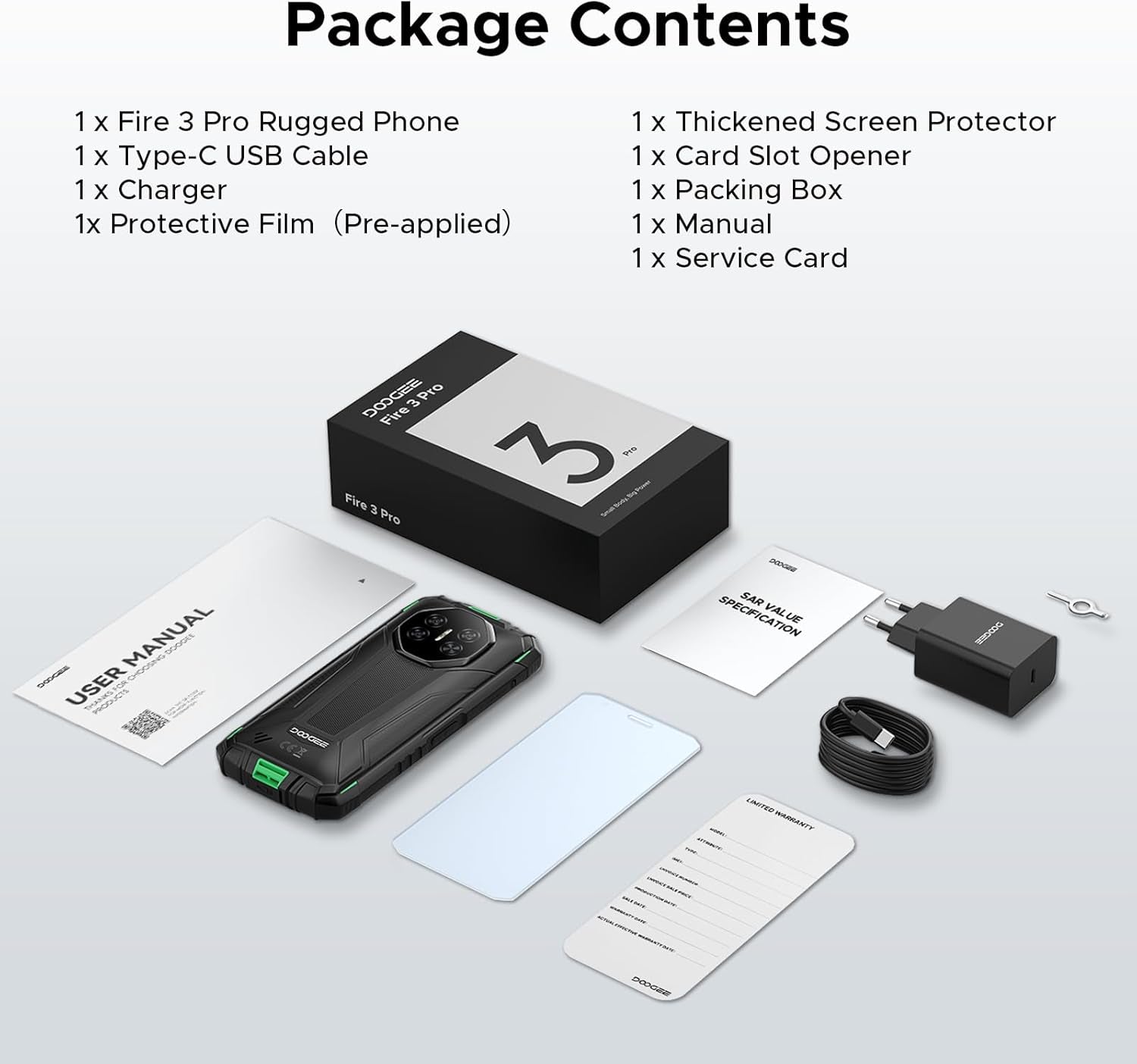 Fire 3 Pro Android 15 Rugged Phone,16Gb+128Gb/2Tb Octa-Core Rugged Smartphone,8350Mah/18W,5.5" HD+ IPS Gaming Phones,16Mp Camera,Ip68/Ip69K Waterproof Phone,Widevine L1/Nfc/Face ID/GPS