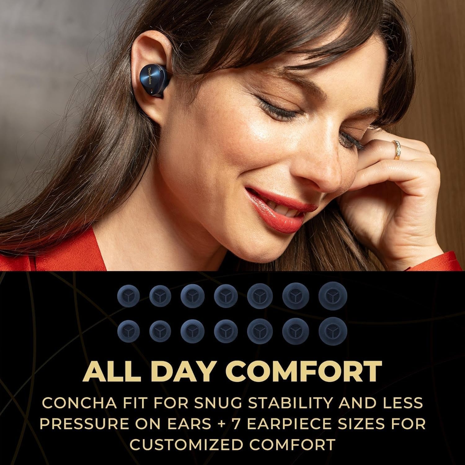 EAH-AZ80-A Premium Hi-Fi True Wireless Bluetooth Earbuds with Advanced Noise Cancelling - Midnight Blue