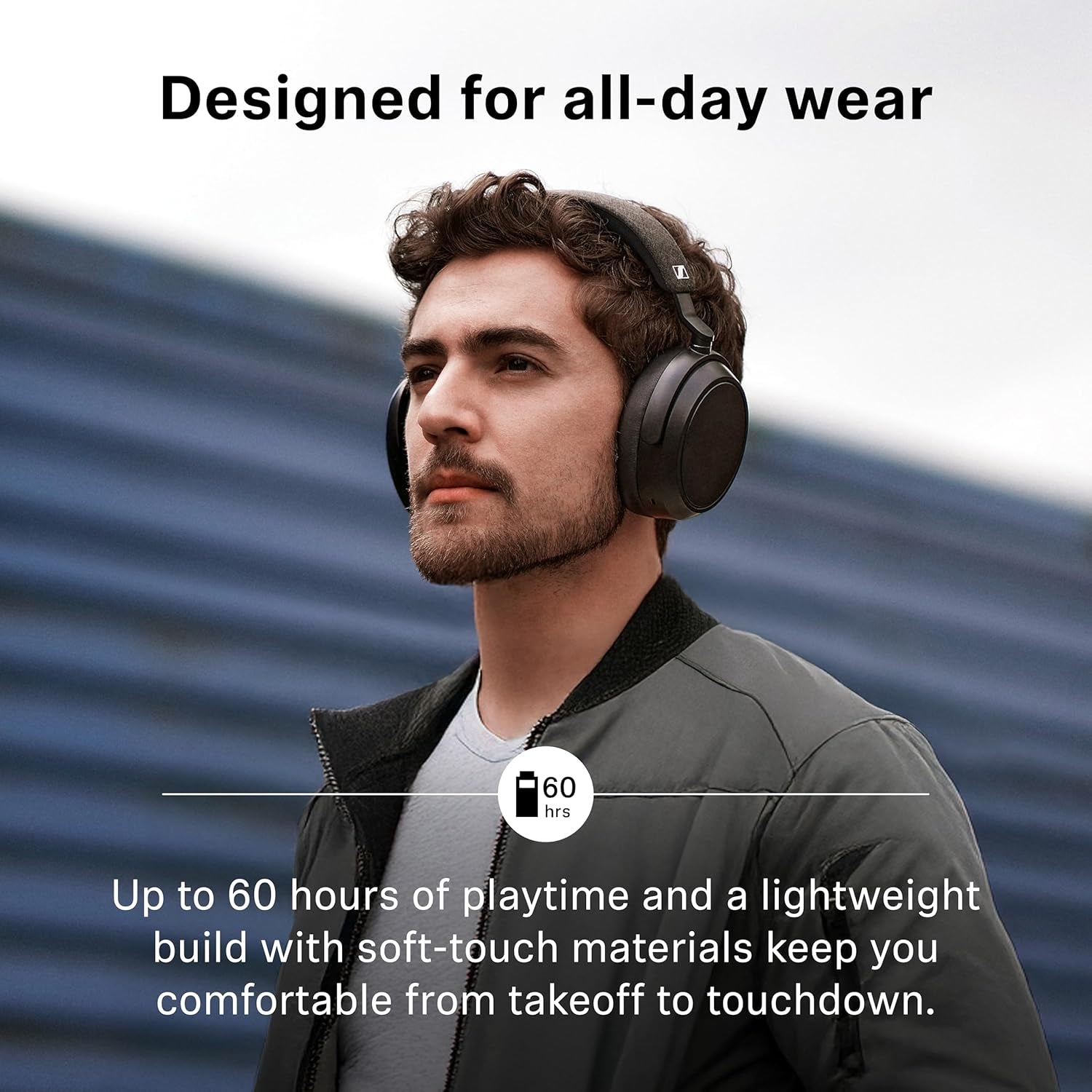 Sennheiser Auriculares MOMENTUM 4 Wireless, Auriculares Bluetooth Para Llamadas Nítidas Con Cancelación De Ruido Adaptativa, 60 Horas De Duración De La Batería, Sonido Personalizable - Blanco