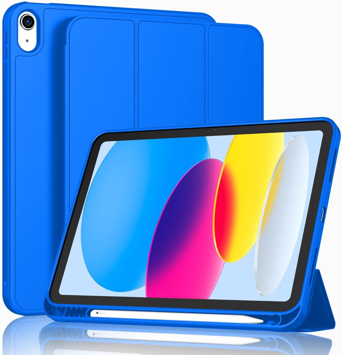 Case for Ipad (A16) 11 Inch 2025/Ipad 10Th Generation 10.9 Inch 2022, Slim Trifold Stand Protective Cover with Pencil Holder and Soft TPU Back,Support Auto Sleep/Wake (Black)