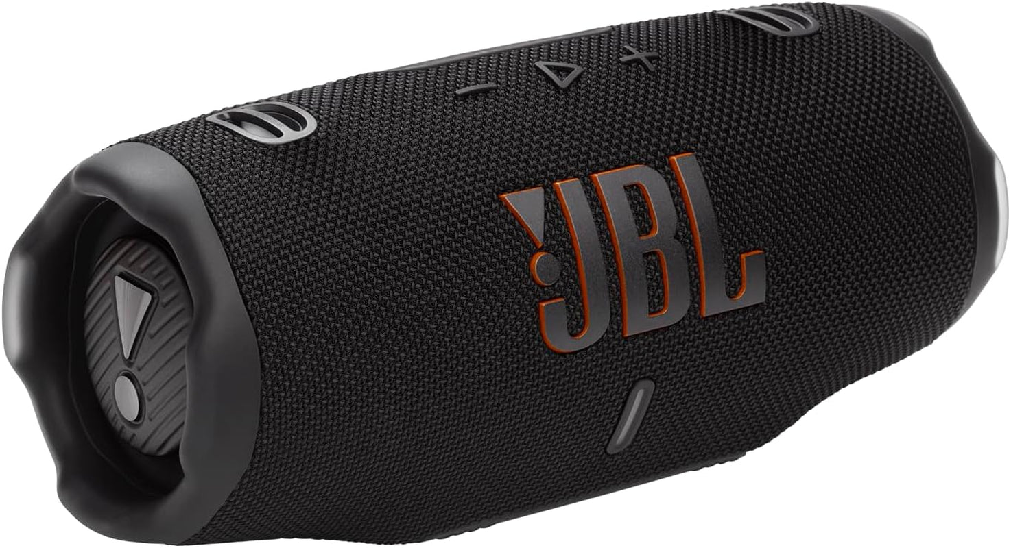 Charge 6 - Portable Waterproof & Drop-Proof Bluetooth Speaker, Bold  Pro Sound with AI Sound Boost, 28Hrs of Playtime, Built-In Powerbank & Comes with a Sturdy/Removable Carrying Strap (Black)