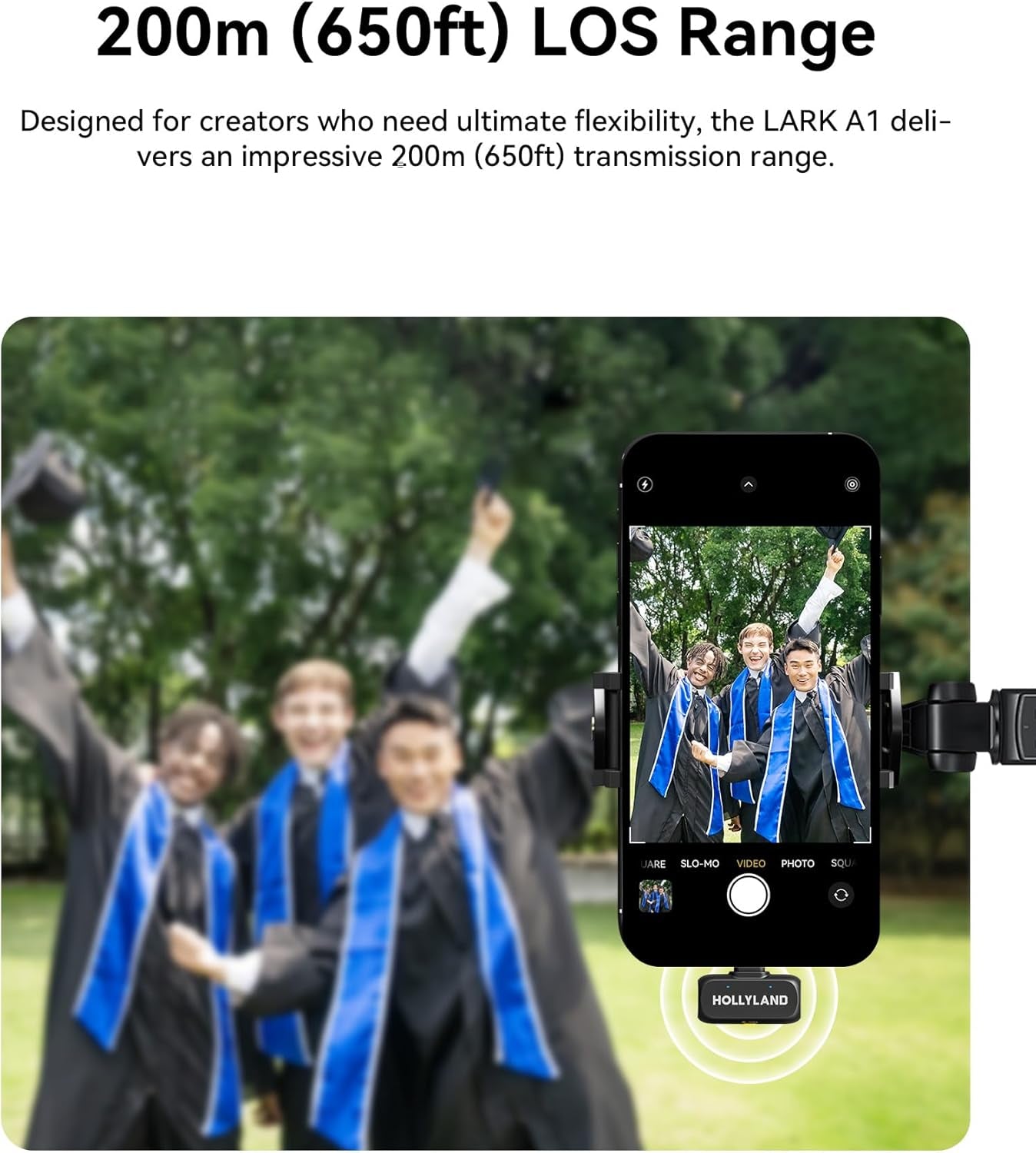 Lark A1 Wireless Microphone for Iphone 17/16/15 & Android, 48Khz/24-Bit, 3-Level Intelligent Noise Cancel, Magnetic Mini Mic for Youtube, Podcast, Vlogging (Black, 2TX + USB-C RX)