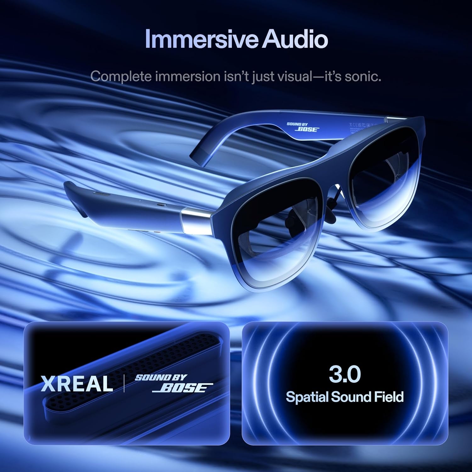 1S AR Glasses, 500" Virtual Screen Smart Glasses with 52° FOV, Native 3Dof, 3D Mode, Powered by X1 Chip, Supports All USB-C DP Devices Including Iphone 17/16/15, Supports Switch 2 with  Neo