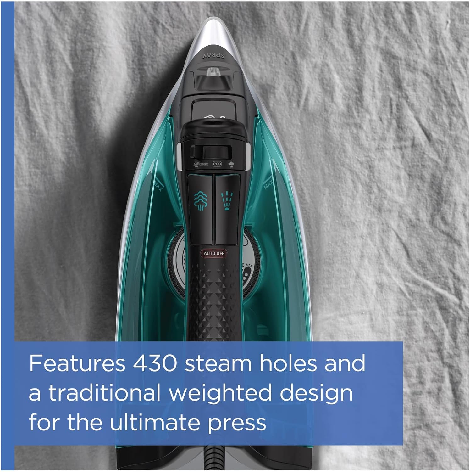 Pro Master Stainless Steel Soleplate Steam Iron for Clothes, 210 G/Min, 400 Microsteam Holes, Cotton, Wool, Poly, Silk, Linen, Nylon, 1775 Watts Iron Steamer for Clothes, Powerful Steam DW8360