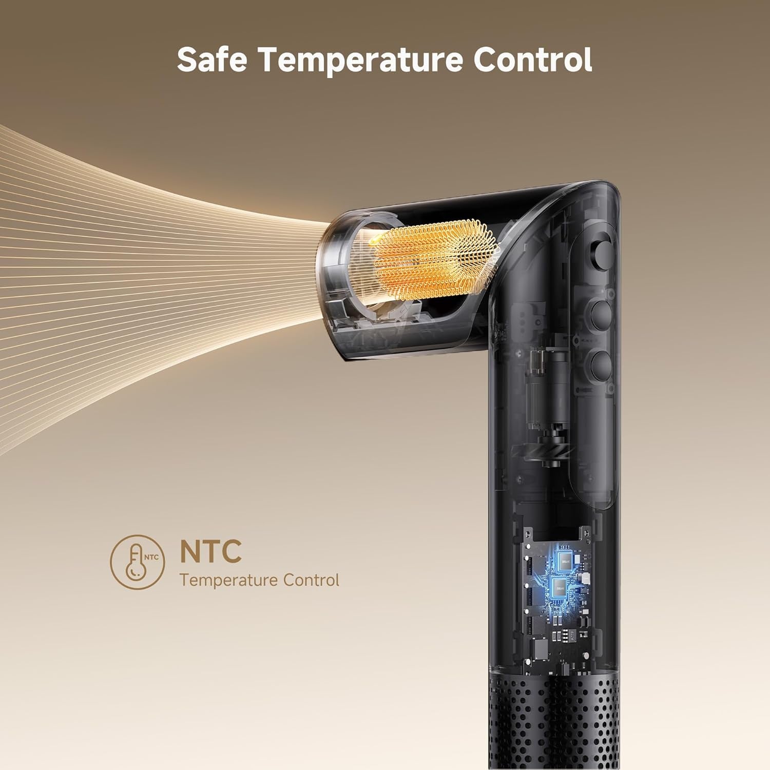 Dazzle Hair Styler and Dryer- Intelligent Nozzle Recognition, 110,000RPM High-Speed Motor for Fast Drying, 300M Negative Ions, 5 Snap-On Attachments, Smart Screen, 3 Customizable Modes