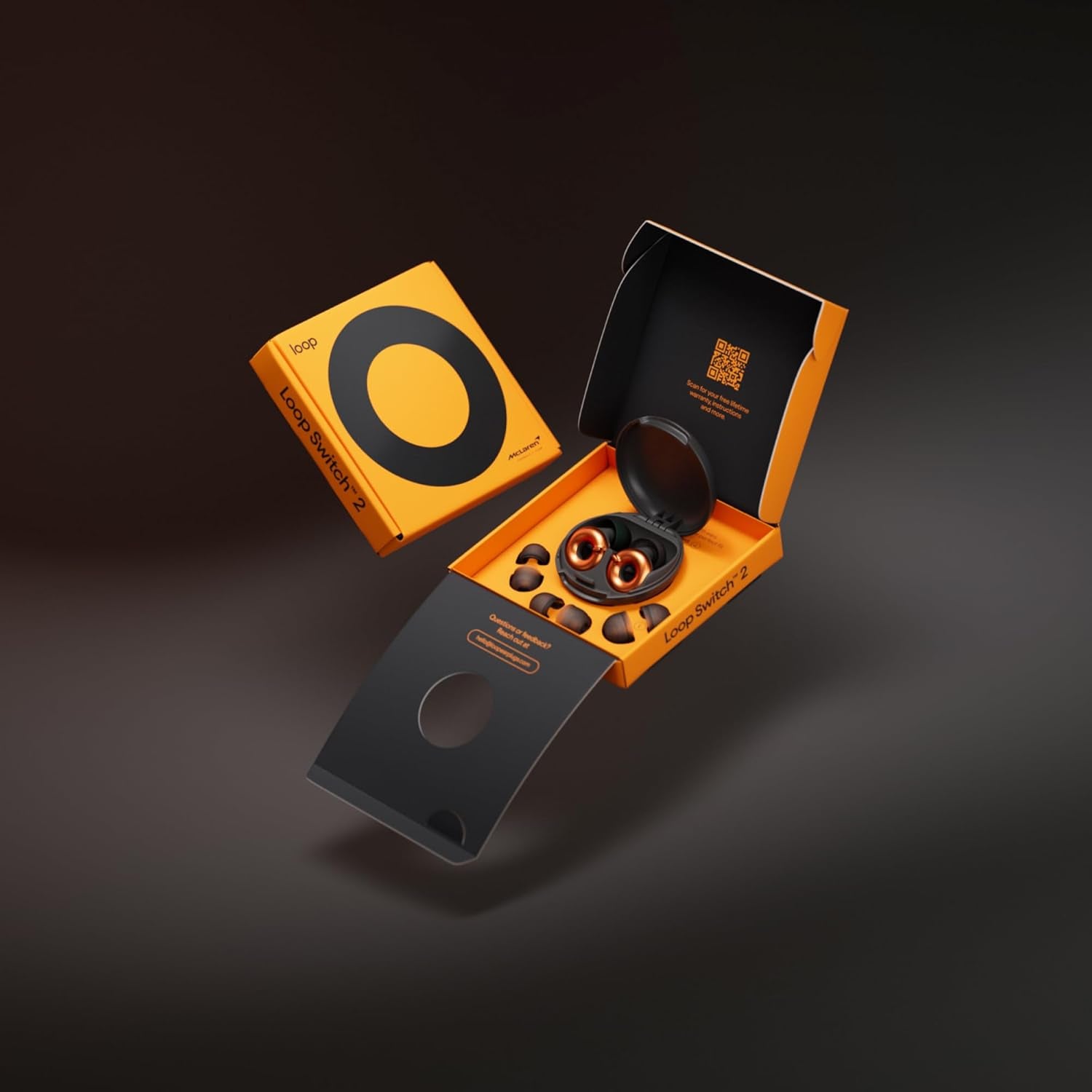 Mclaren Formula 1 Team X  Switch 2 Adjustable Earplugs – 3 Modes for Ultimate Control | Flexible Noise Reduction for Focus, Motorsports, Travel & More | 20-26 Db (SNR) Noise Reduction