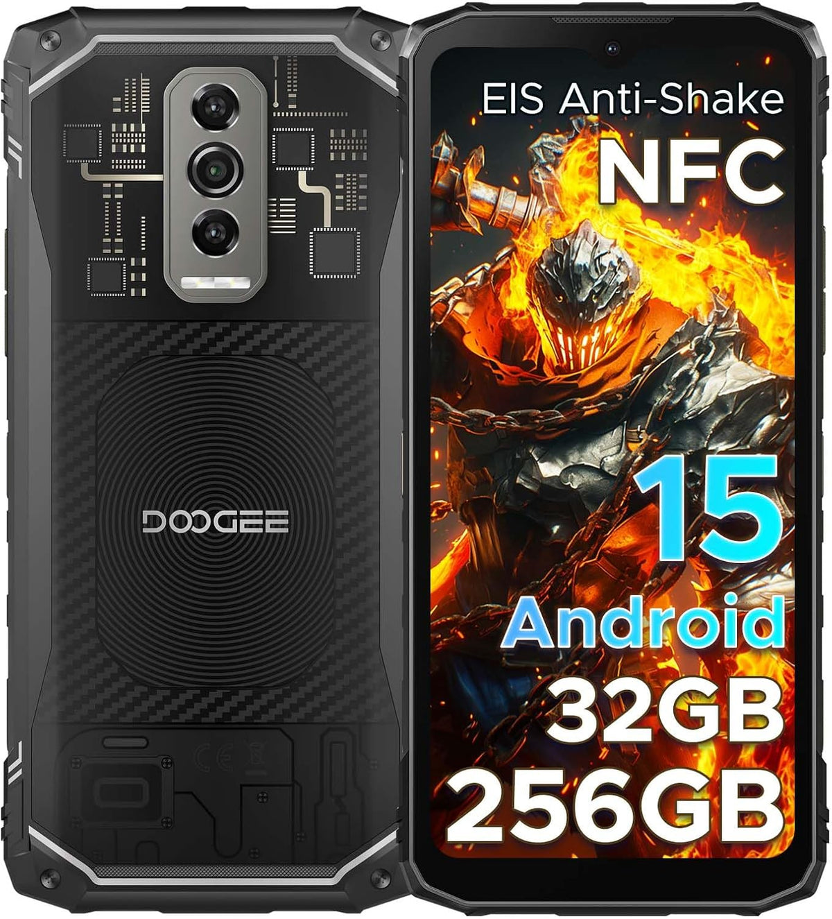 DOOGEE Blade 10 Ultra (2025) Version Global Celular Indestructible Diseño Ligero, 256GB y Cámara 50MP - Negro / Android 15