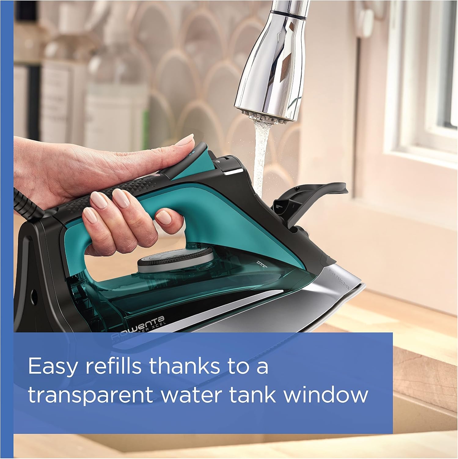 Pro Master Stainless Steel Soleplate Steam Iron for Clothes, 210 G/Min, 400 Microsteam Holes, Cotton, Wool, Poly, Silk, Linen, Nylon, 1775 Watts Iron Steamer for Clothes, Powerful Steam DW8360