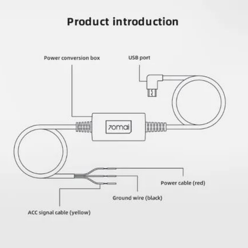 Kit de cableado UP02 para Dash Cam - 70mai-GSMPRO.CL