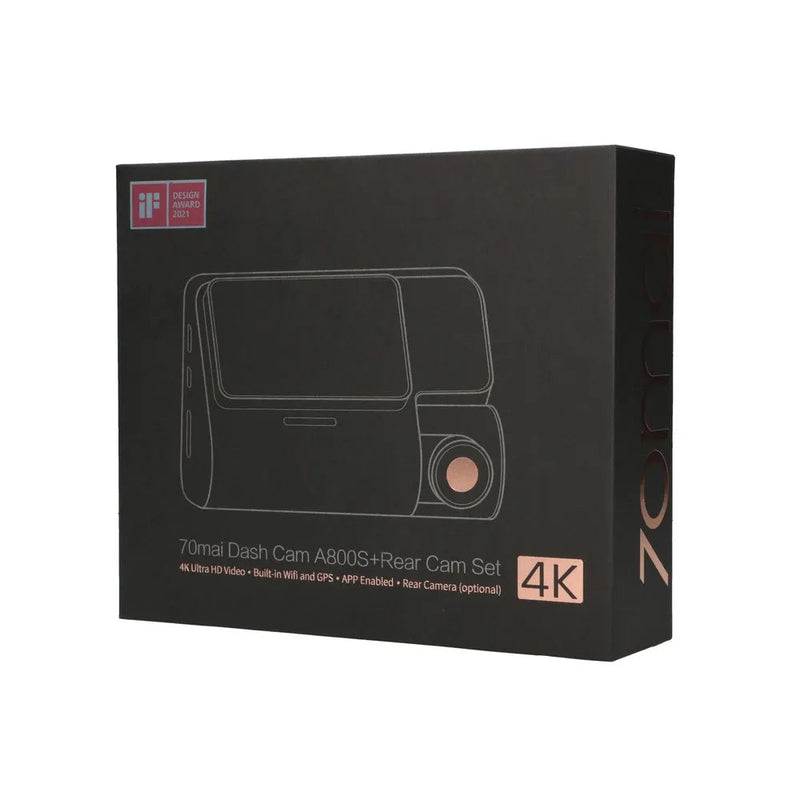 70mai Dash Cam 4K A800S - Cámara para auto + Dash Cam Trasera RC06-GSMPRO.CL